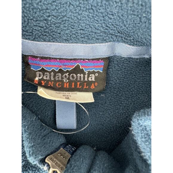 Patagonia Synchilla Mens Sz M Jacket Full Zip Fleece Blue - Picture 4 of 13